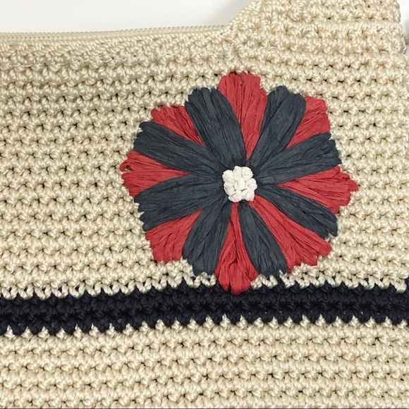 The Sak Crochet Crossbody Bag Red White Blue Boho - Picture 4 of 6